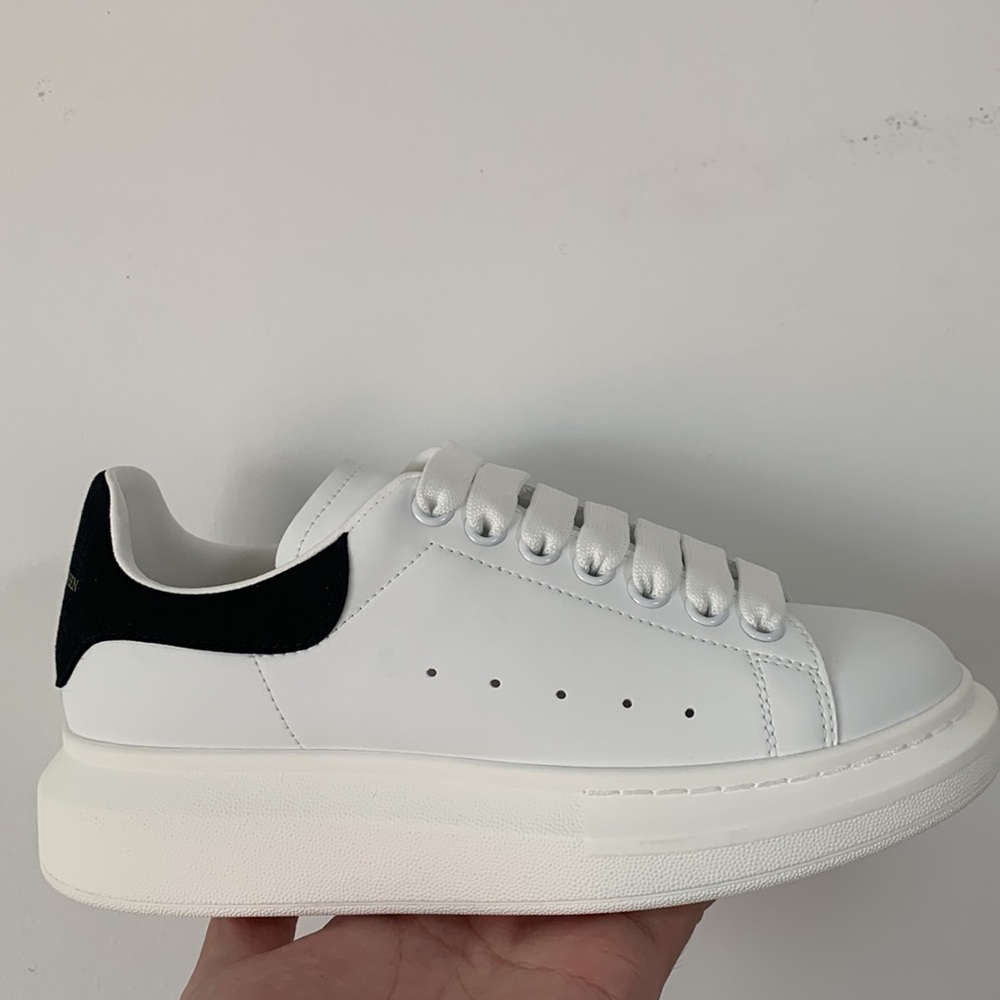 White and Black Platform Sneakers - Picture 4 of 5
